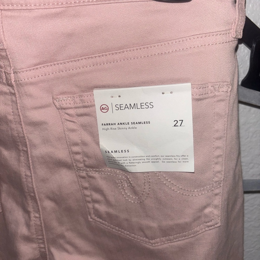 Adriano Goldschmied AG Jeans Women 27 Farrah Pink Blush High Rise Skinny NWT - Picture 6 of 6